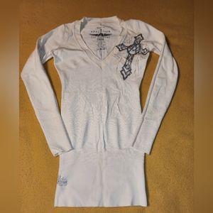 Sinful by Affliction V-neck Sweater Sm